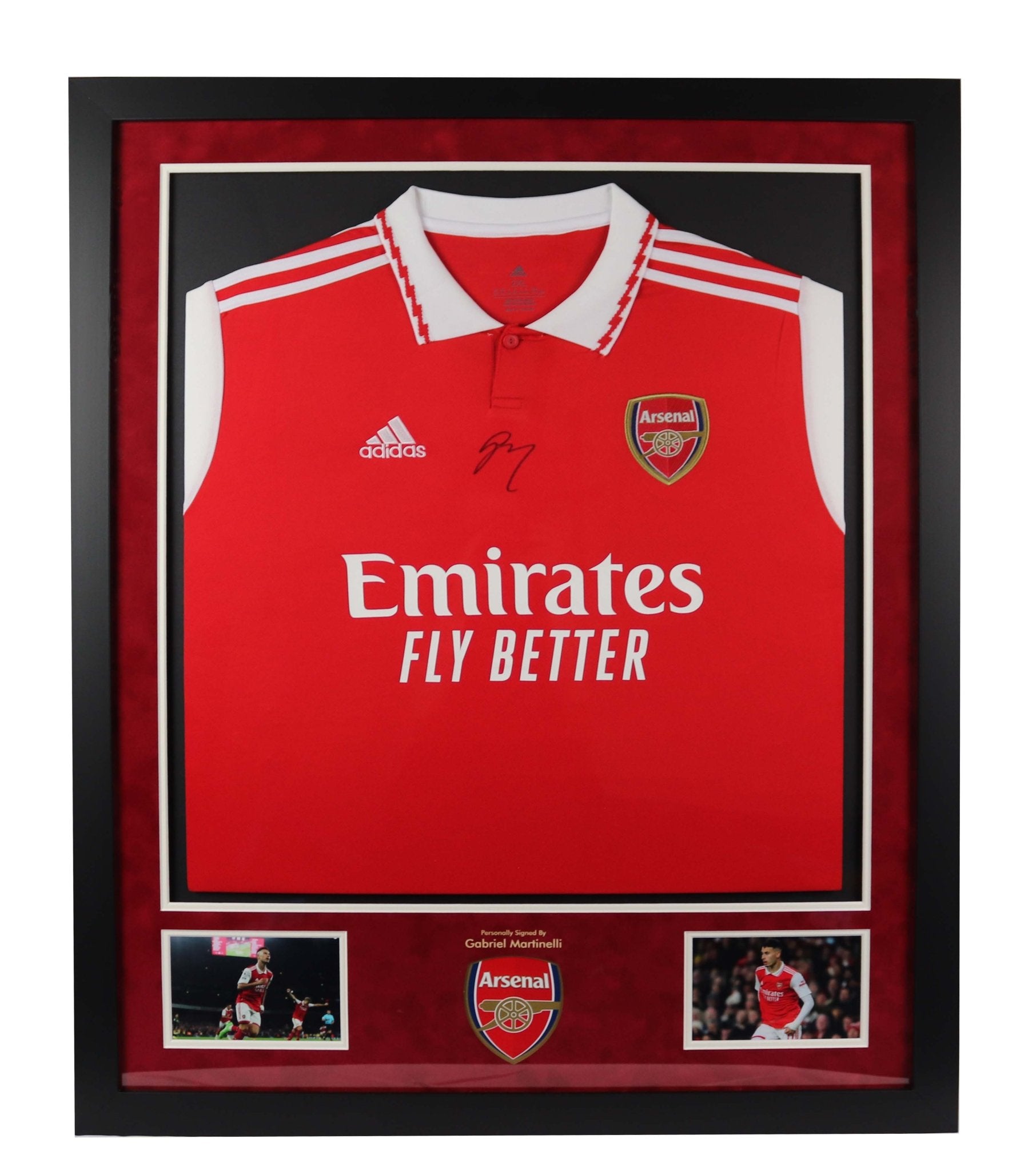 Gabriel Martinelli signed Arsenal shirt - Memorabilia Framers Shop